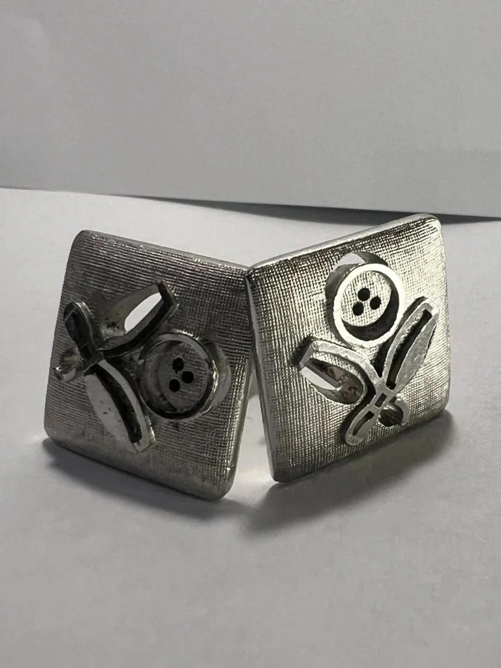 Vintage SWANK Sewing Tailor Cufflinks Bowling
